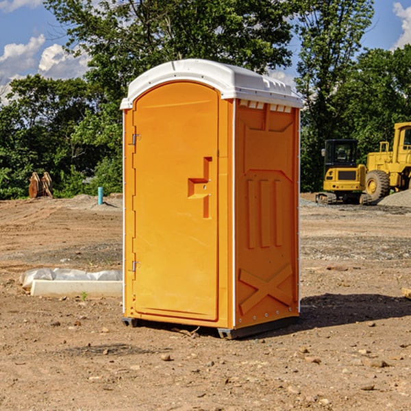 how often are the porta potties cleaned and serviced during a rental period in Spring Gardens